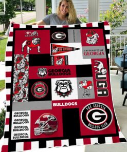 Georgia Bulldogs Sherpa Fleece Blanket Gifts for NCAA Fans