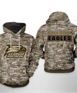 Georgia Southern Eagles Ncaa Camo Veteran 3D All Over Print Hoodie, Zip-Up Hoodie