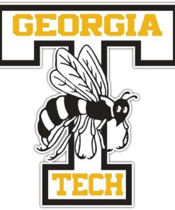 Georgia Tech Yellow Jackets NCAA Logo Vinyl Decals Sticker For Car Truck Door And Window Laptop