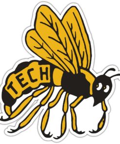 Georgia Tech Yellow Jackets NCAA Logo Vinyl Decals Sticker For Car Truck Door And Window Laptop Gifts For Fan