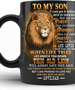 Gift To My Son From Dad Never Forget That I Love You Coffee Mug 15 Oz Black