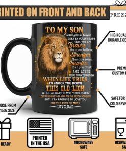 Gift To My Son From Dad Never Forget That I Love You Coffee Mug 15 Oz Black
