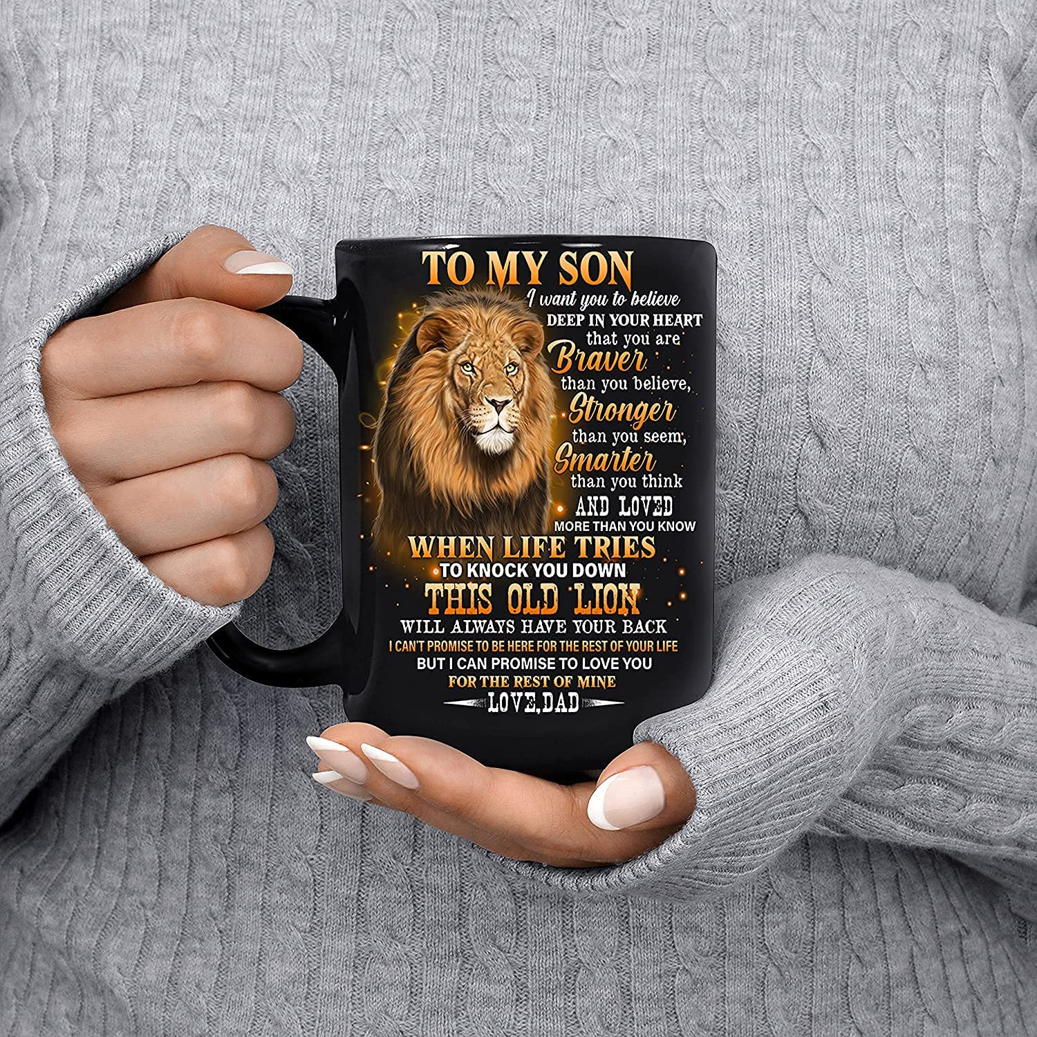 Gift To My Son From Dad Never Forget That I Love You Coffee Mug 15 Oz Black