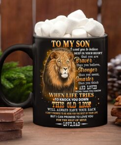 Gift To My Son From Dad Never Forget That I Love You Coffee Mug 15 Oz Black