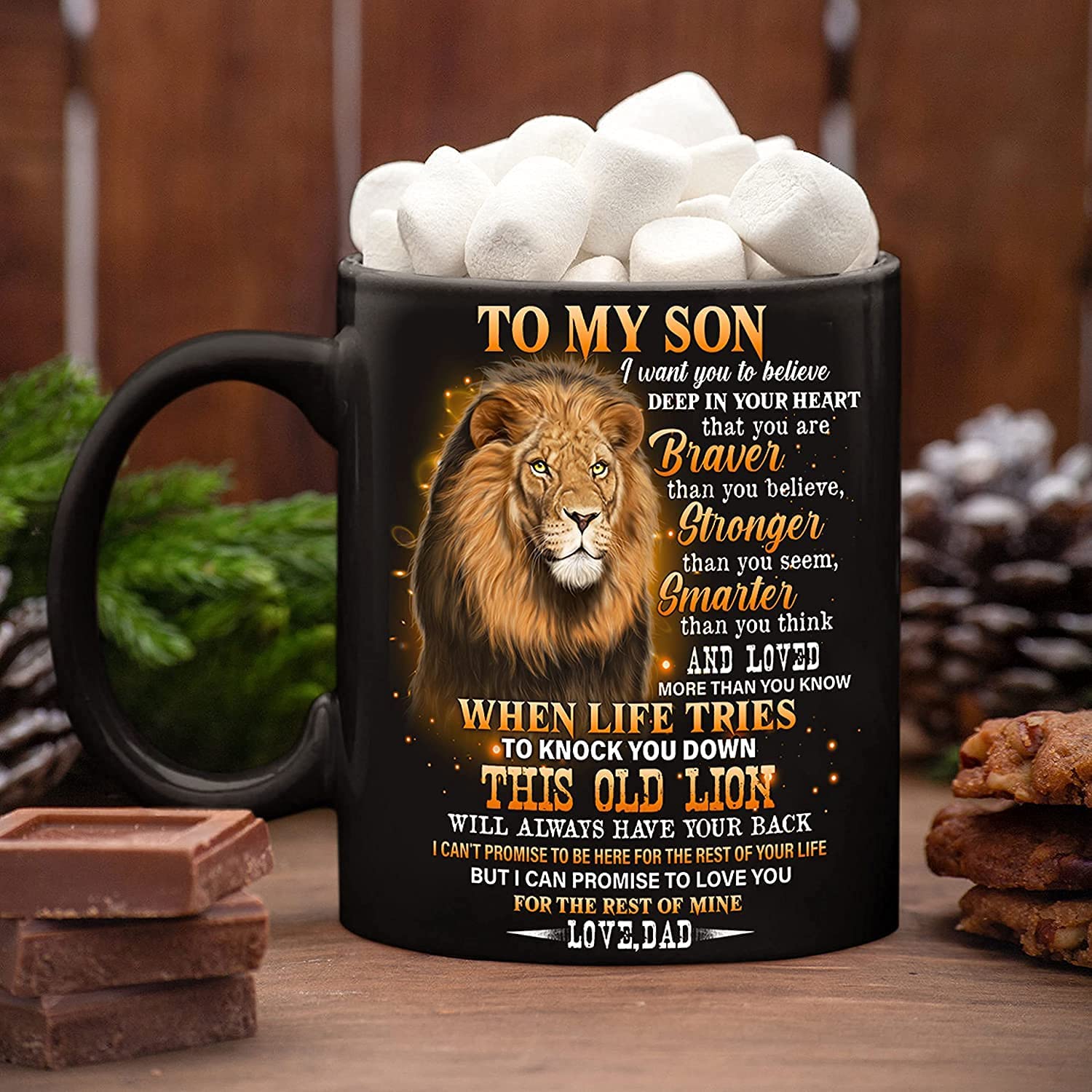 Gift To My Son From Dad Never Forget That I Love You Coffee Mug 15 Oz Black