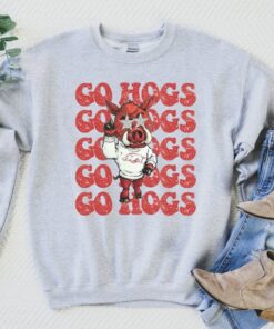 Go Hogs Sweatshirt, Arkansas Crewneck, Arkansas Razorbacks Sweater, Woo Pig Sooie Crewneck, University of Arkansas Sweatshirt, Football Tee, Hoodie