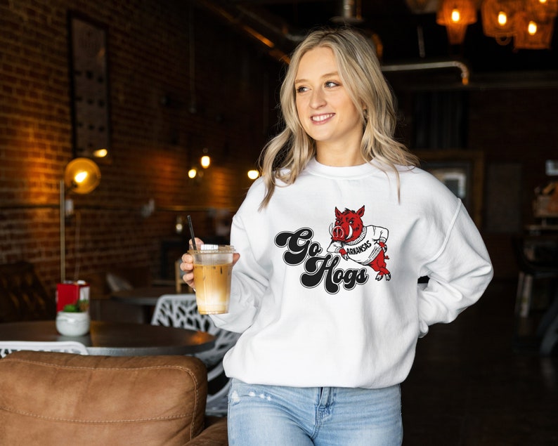 Go Hogs Sweatshirt, Razorback Crewneck, Arkansas Razorbacks Sweater, Vintage Razorback Sweatshirt, Woo Pig Sooie Pullover, Sec Crewneck Sweatshirt, Hoodie, Shit