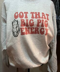 Got That Big Pig Energy, Hogs Sweatshirt, Arkansas Razorback Sweatshirt, Razorback Sweater, Sec Sweater, Football Sweatshirt, Woo Pig Hoodie, Shirt