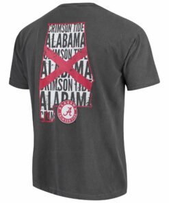 Gray Alabama Crimson Tide Flag Local Comfort Color T-Shirt, Alabama Sweatshirt Full Size Gifts for NCAA Fans