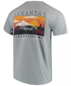 Gray Arkansas Razorbacks Comfort Colors Campus Scenery T-Shirt, Hogs Shirt Gifts For Razorbacks Fans, Arkansas Razorbacks Hoodie