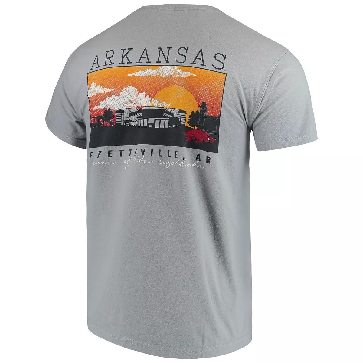 Gray Arkansas Razorbacks Comfort Colors Campus Scenery T-Shirt, Hogs Shirt Gifts For Razorbacks Fans, Arkansas Razorbacks Hoodie