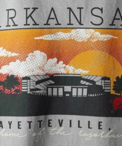 Gray Arkansas Razorbacks Comfort Colors Campus Scenery T-Shirt, Hogs Shirt Gifts For Razorbacks Fans, Arkansas Razorbacks Hoodie