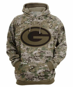 Green Bay Packers Camo Hoodie 3D Printed Gifts for Fans