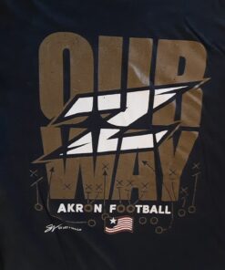 Gv Art University Of Akron Zips Football Medium Tee Shirt