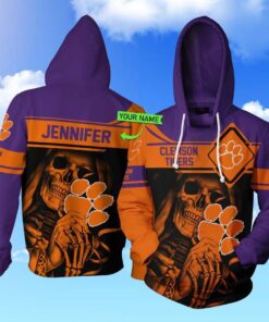 Ho207 Clemson Tigers 3D All Over Print Zip Hoodie Gifts For Ncaa Fans