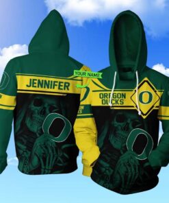 Ho226 Oregon Ducks Football 3D All Over Print Zip Hoodie Gifts For Ncaa Fans For Fans