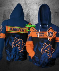 Ho41 Auburn Tigers 3D All Over Print Zip Hoodie Gifts For Ncaa Fans