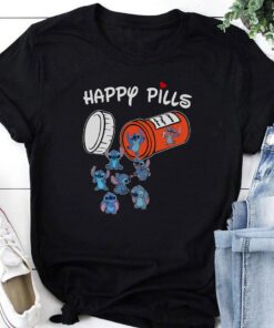 Happy Pills Disney Shirt, Stitch Shirt, Funny Stitch Gift, Disney Shirts, Disney Matching Vacation Shirts, Lilo and Stitch Gift For Men Women Kid Hoodie Sweatshirt Toddler Shirt