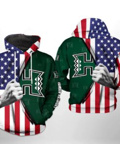 Hawaii Rainbow Warriors Ncaa Us Flag 3D All Over Print Hoodie, Zip-Up Hoodie