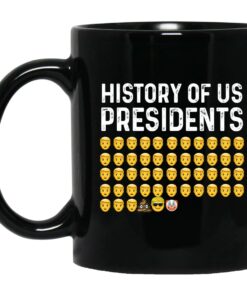 History Of Us Presidents Mug, Emoji Happy Independence Day Gift, Fathers Day Gift, Gift For Dad Grandpa Coffee Ceramic Mug Gift 4Th Of July Memorial Day, Veteran Tea Cup