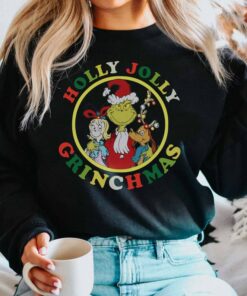 Holly Jolly Grinchmas Sweatshirt, The Grinch Sweatshirt, Christmas Sweatshirt, Merry Grinchmas Sweater, Most Wonderful Time of The Year