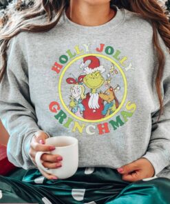 Holly Jolly Grinchmas Sweatshirt, The Grinch Sweatshirt, Christmas Sweatshirt, Merry Grinchmas Sweater, Most Wonderful Time of The Year