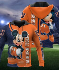 Hoodie Mickey Ho21 Auburn Tigers 3D All Over Print Zip Hoodie Gifts For Ncaa Fans