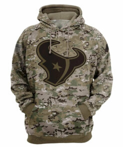 Houston Texans Camo Hoodie 3D Printed Gifts for Fans