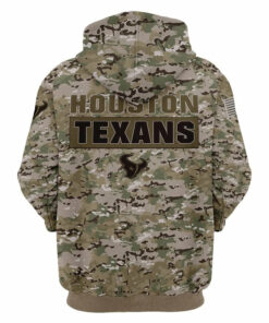 Houston Texans Camo Hoodie 3D Printed Gifts for Fans