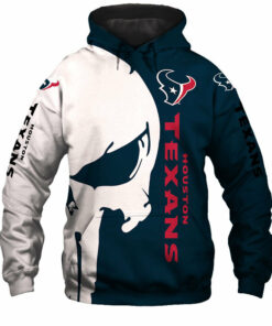 Houston Texans Hoodies Skull Printed Gifts for Fans