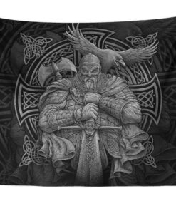 Huginn And Muninn Birds Norse Mythology Crow Hunters Wildlife Animals Tapestry for Wall Décor