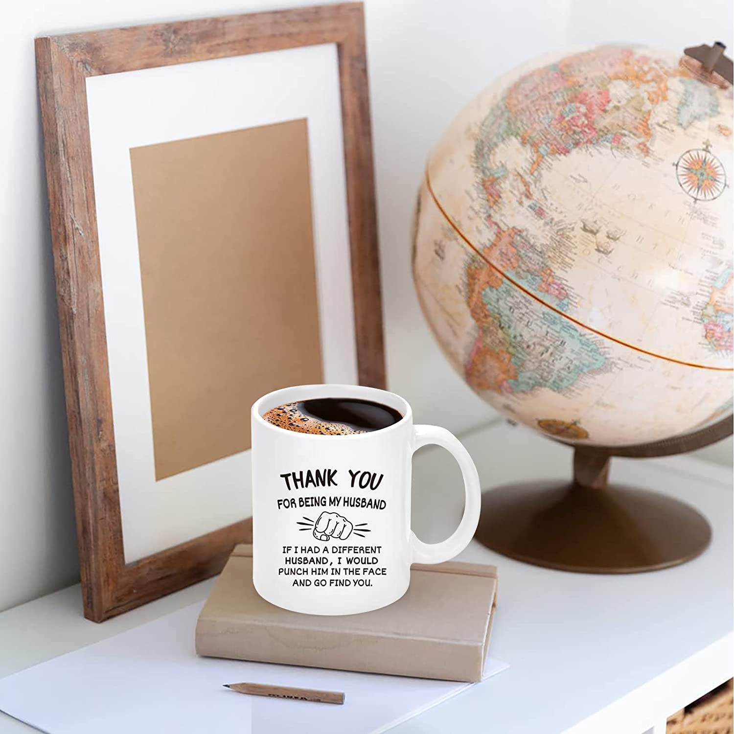 Husband Valentine Gifts From Wife, Thank You For Being My Husband Coffee Mug, Valentines Day Fathers Day Birthday Anniversary Christmas Gifts For Husband, Funny Husband Gifts