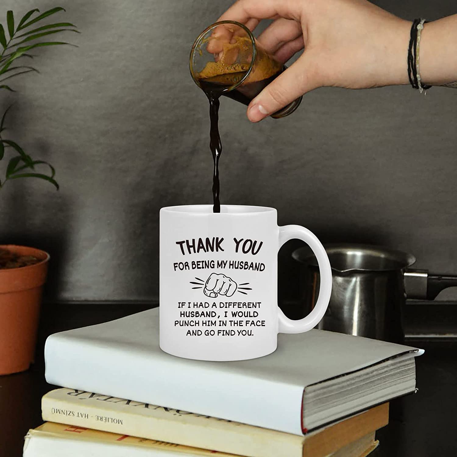 Husband Valentine Gifts From Wife, Thank You For Being My Husband Coffee Mug, Valentines Day Fathers Day Birthday Anniversary Christmas Gifts For Husband, Funny Husband Gifts