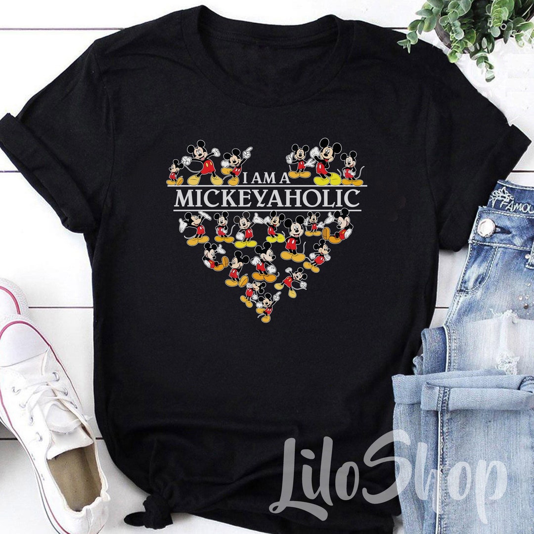 I Am A Mickeyaholic Shirt, Mickey Mouse Shirts, Disney Family Shirts, Matching Disney Shirt, Disneyland Tee Shirt, Disney Trip Shirt Gift Adult Kid Toddler Tee