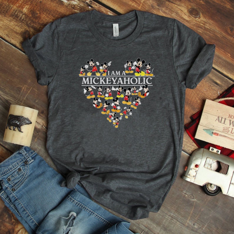 I Am A Mickeyaholic Shirt, Mickey Mouse Shirts, Disney Family Shirts, Matching Disney Shirt, Disneyland Tee Shirt, Disney Trip Shirt Gift Adult Kid Toddler Tee