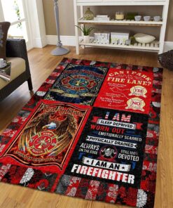 I Am An Firefighter First in Last Out Firefighter Rugs, Firefighter Area Rug, Fireman Carpet Gifts for Dad, Son, Fireman, Firefighter Lovers