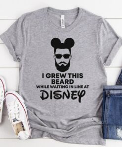 I Grew This Beard In Line at Disney, Men's Disney Shirts, Disney Beard Shirt, Funny Mens Disney Tees, Humor Father's Day Gift, Disney Shirts Gift Adult Kid Toddler Tee