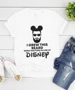 I Grew This Beard In Line at Disney, Men's Disney Shirts, Disney Beard Shirt, Funny Mens Disney Tees, Humor Father's Day Gift, Disney Shirts Gift Adult Kid Toddler Tee