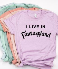 I Live in Fantasyland, Women's Disney Shirts, Disney Shirts, Disney World Shirt, Disney Shirts for Women, Disneyland Shirt, Parks Gift For Men Women Kid Hoodie Sweatshirt Toddler Shirt