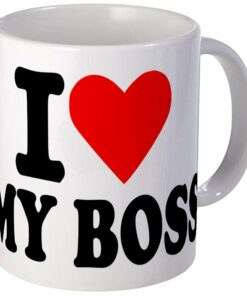 I Love My Boss Mug Ceramic Coffee Mug, Tea Cup 11 Oz
