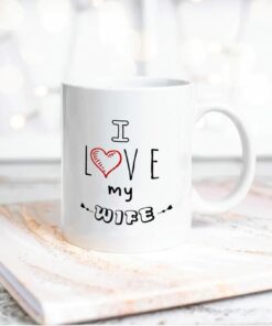 I Love My Wife Coffee Mugs, Valentines Day Gifts For Husband Birthday Gifts From Wife For Him Anniversary Cup Wedding Present White Ceramic