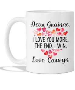 I Love You More The End I Win Mug, Custom Couple Mugs, Personalized Couple Mug, Couple Coffee Mug, Gifts For Lover, Mr And Mrs Mug, Couple Gifts For Her, White Ceramic Mug
