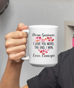 I Love You More The End I Win Mug, Custom Couple Mugs, Personalized Couple Mug, Couple Coffee Mug, Gifts For Lover, Mr And Mrs Mug, Couple Gifts For Her, White Ceramic Mug