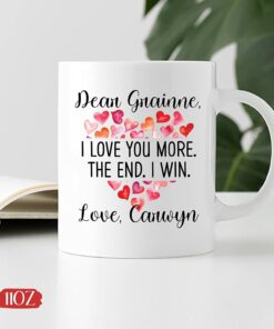 I Love You More The End I Win Mug, Custom Couple Mugs, Personalized Couple Mug, Couple Coffee Mug, Gifts For Lover, Mr And Mrs Mug, Couple Gifts For Her, White Ceramic Mug