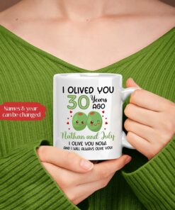 I Olived You Mug, Custom Couple Mug, Personalized Couple Mug, Couple Coffee Mug, Gifts For Lover, Couple Ceramic Mug Gifts For Engagement, Couple Gifts For Her