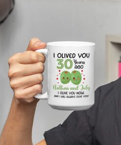 I Olived You Mug, Custom Couple Mug, Personalized Couple Mug, Couple Coffee Mug, Gifts For Lover, Couple Ceramic Mug Gifts For Engagement, Couple Gifts For Her