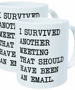 I Survived Another Meeting That Should Have Been An Email - 11Oz Ceramic Coffee Mugs - Best Funny And Inspirational Gift