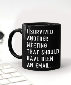 I Survived Another Meeting That Should Have Been An Email Funny Mug Coworker Appreciation Gifts Funny Coworker Coffee Mug Funny Office Mug Gifts For Boss Manager Colleague On Birthday Christmas