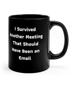 I Survived Another Meeting That Should Have Been An Email Funny Mug Coworker Appreciation Gifts Funny Coworker Coffee Mug Office Mug Gifts For Boss Manager Colleague On Birthday Christmas