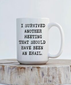 I Survived Another Meeting That Should Have Been An Email Mug Coworker Appreciation Gifts Funny Coworker Coffee Mug Funny Office Mug Gifts For Boss Manager Colleague On Birthday Christmas